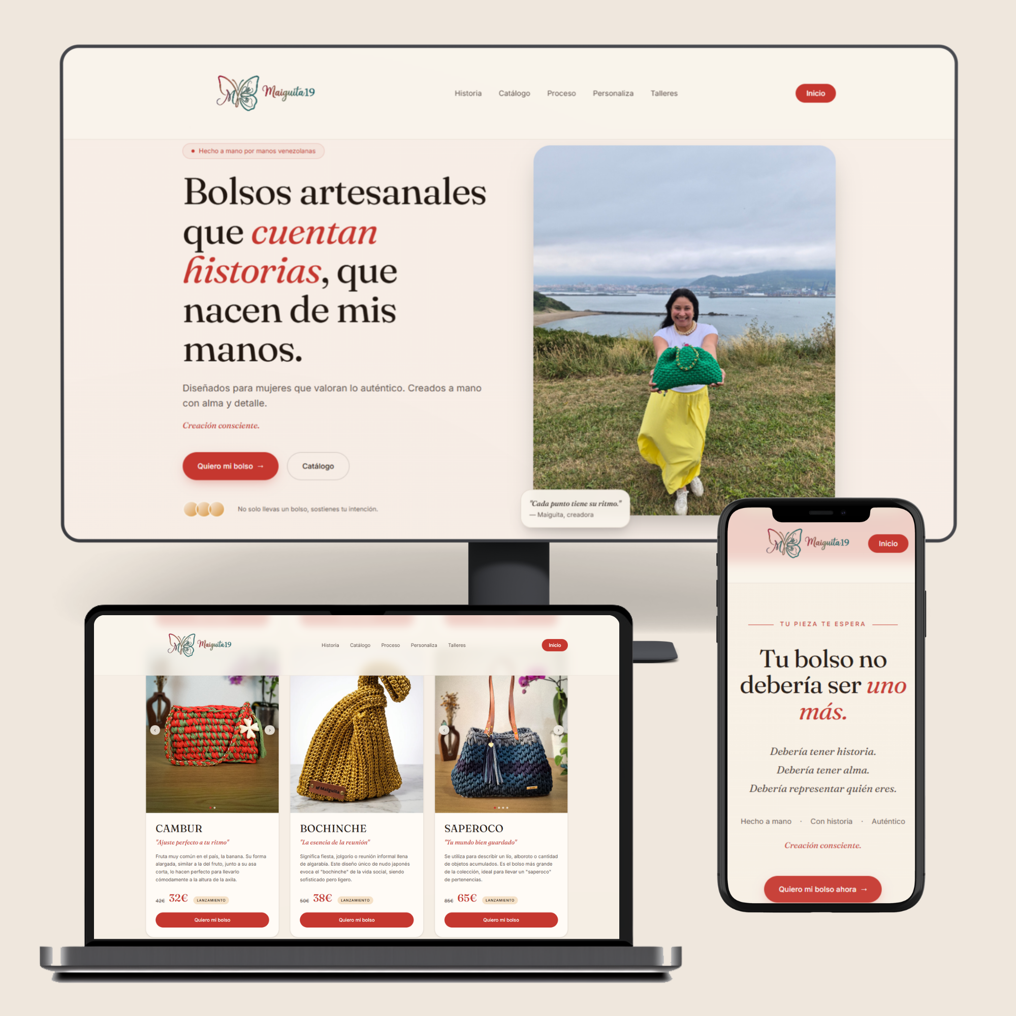 Artisan Handbag Brand Website